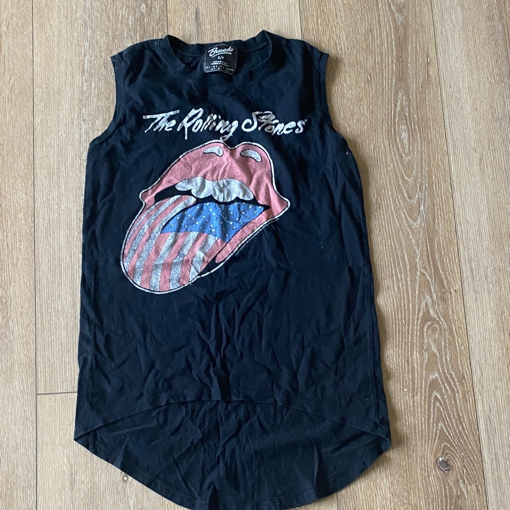 Bravado Black Graphic Tee with White Logo Tag